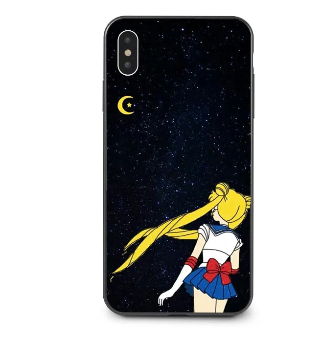 Сейлор Мун Луна и Артемида мягкий чехол для iPhone X XS Max XR в имени Луны 5 5S SE 6 6S Plus 7 8
