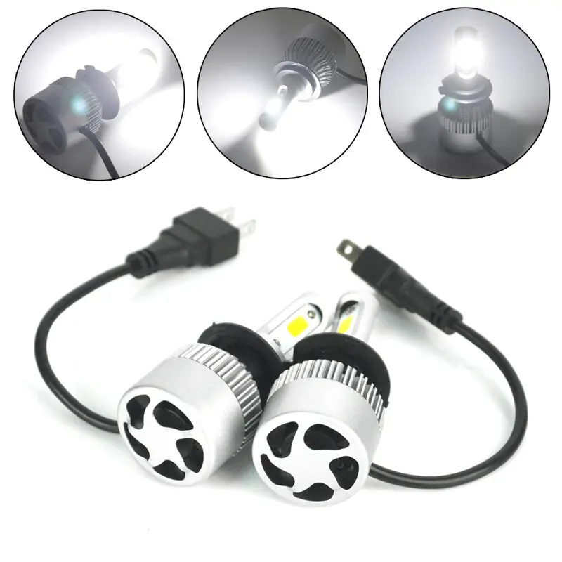 S2 LED 72 Вт/комплект 8000LM/комплект автомобисветильник фар H1 H3 H4 H7 H11 H13 H27 880 9004 HB3 9006 HB4
