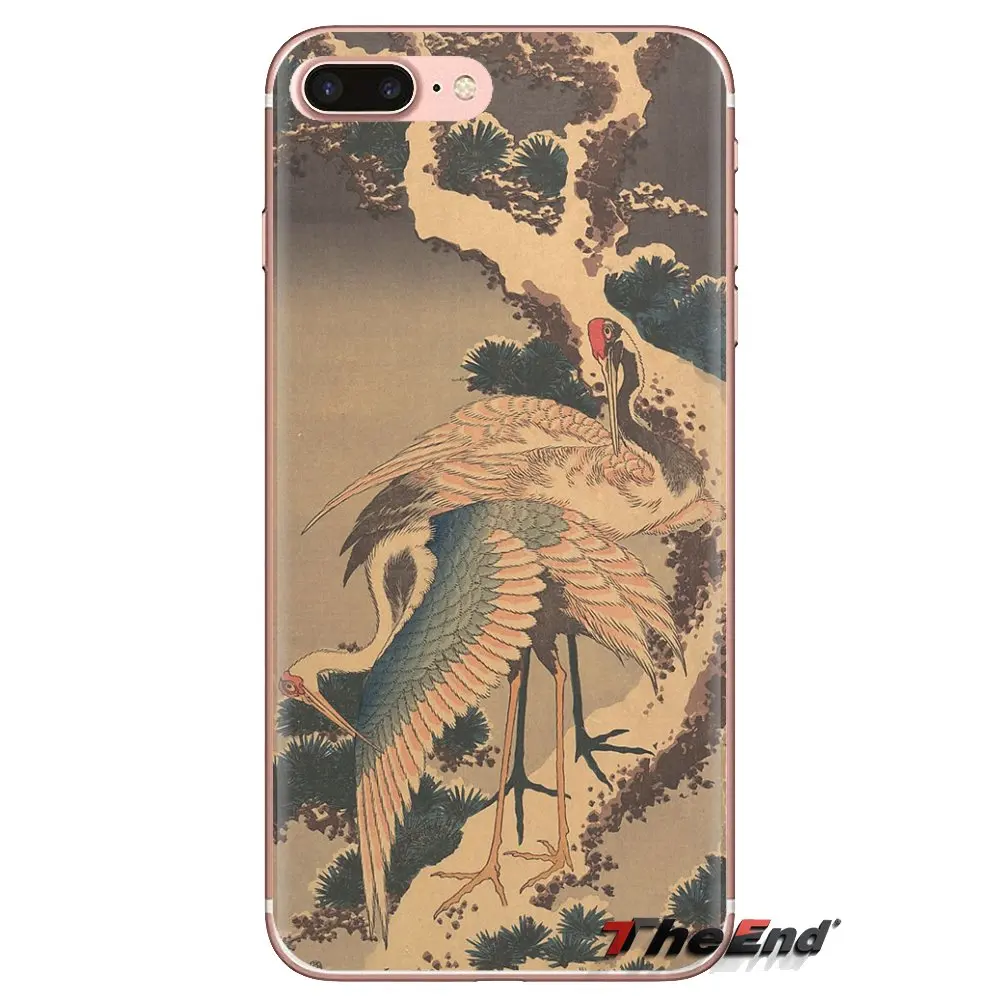 Japanese style Crane Fuji Mountain Wave Transparent TPU Cases For Huawei Mate Honor 4C 5C 5X 6X 7 7A 7C 8 9 10 8C 8X 20 Lite Pro |