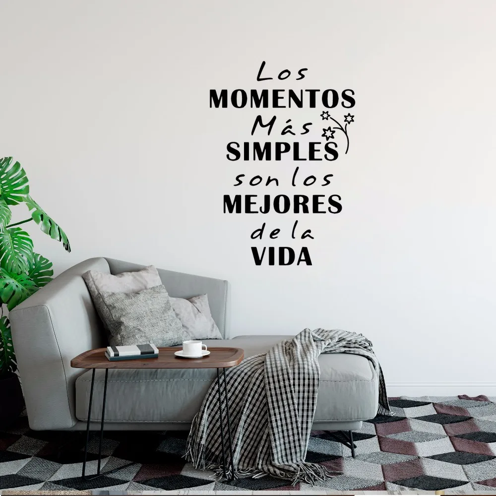 Виниловая наклейка на стену с надписью monents цитаты испанском настенная украшение