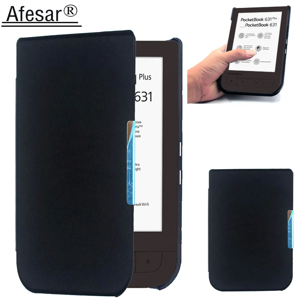 

Afesar For PocketBook 631 eReader 6 inch Ultra Slim Book Cover Leather Case Magnetic Clasp Flip Good Fit PB 631 Plus Pouch