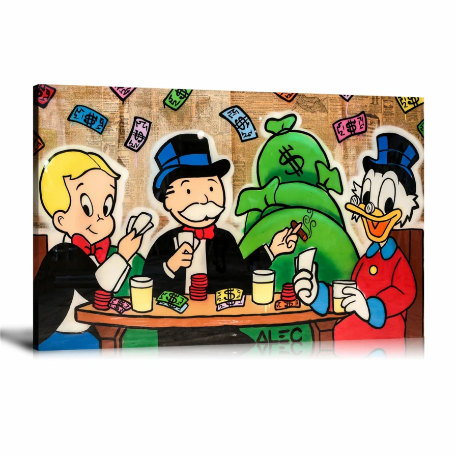 Alec Monopolys игральная карта HD настенная Художественная холст с печатью постера живопись, декоративная картина для офиса гостиной домашний декор