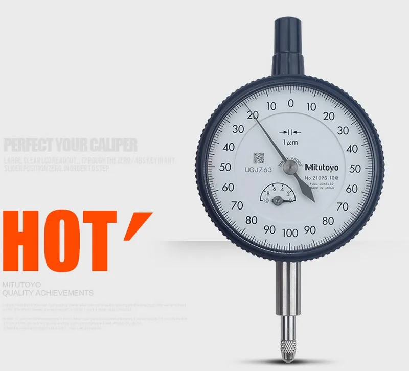 Mitutoyo циферблат индикатор 0-1*0,001 мм Циферблат Калибр 2019S-10 циферблат тестовый индикатор метрический измерительный инструмент