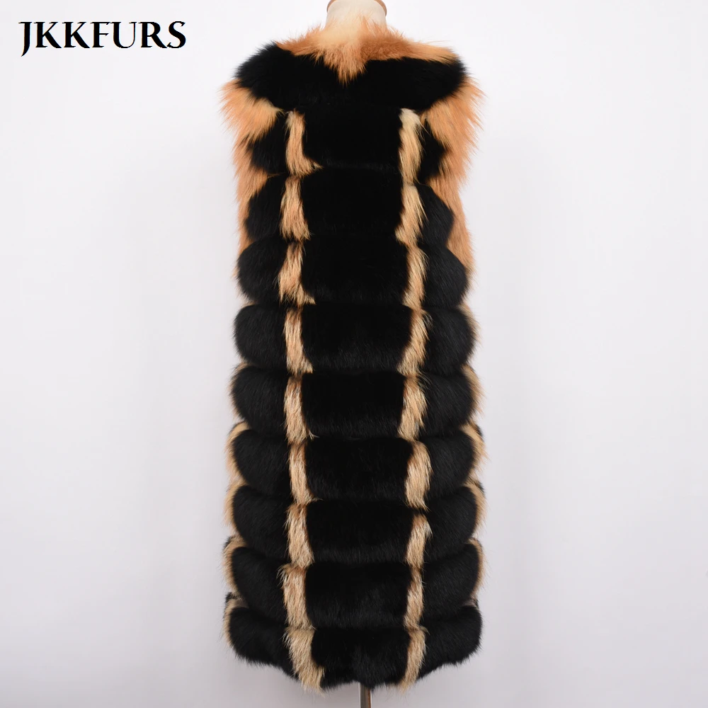 

Women's Luxury Fur Vest Real Natural Fox Fur Gilet Genuine Fashion Fur Lady Winter Warm Luxury Waistcoat Coats Top Quality S7460