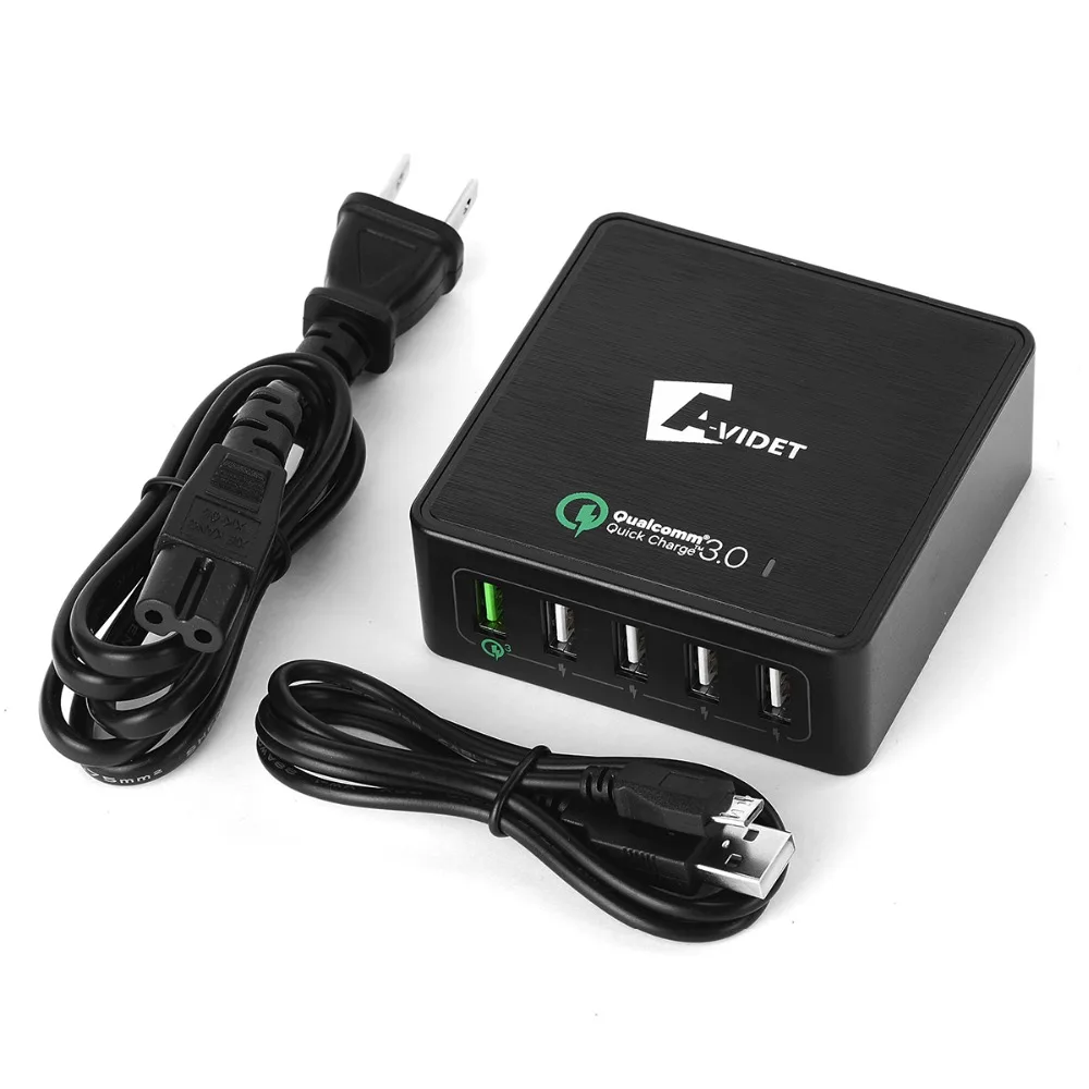 TUTUO QC 025P Quick Charge 3 0 Fast USB Зарядное устройство 40 Вт 5 Порты и разъёмы путешествия