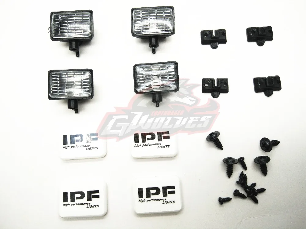 Gwolves 2 шт./4 шт. прямоугольник свет крышка Spotlight для 1/10 Tamiya HSP осевой SCX10 D90 Traxxas RR10