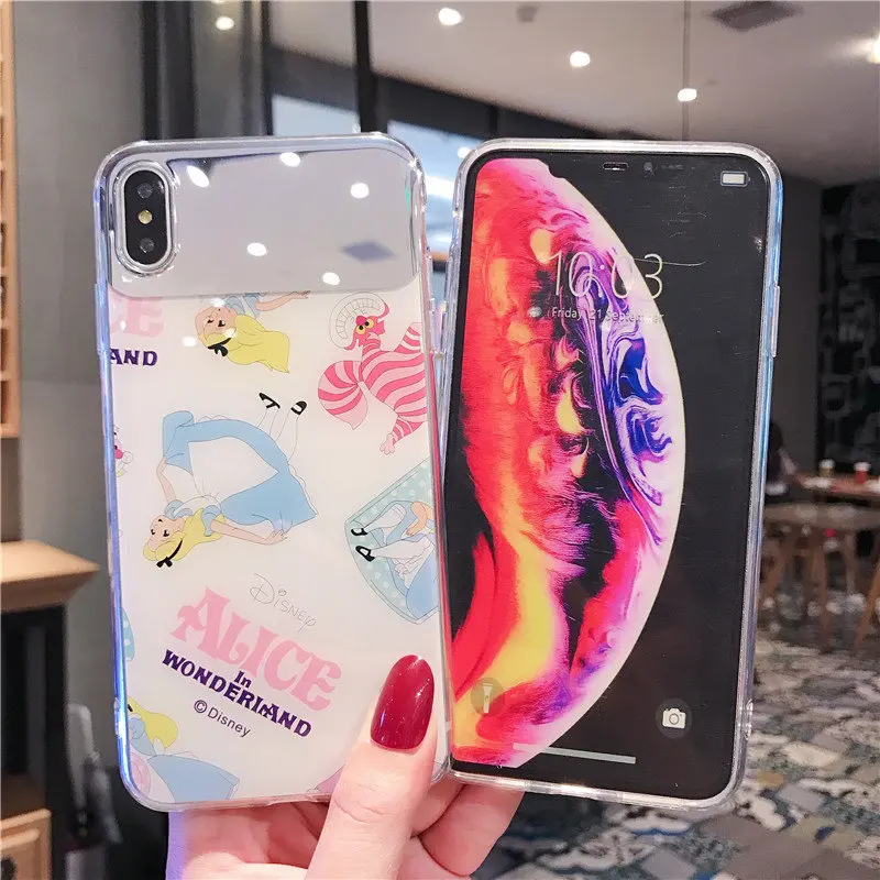 Роскошный мультяшное зеркало с узором чехол для iPhone XS Max XR Чехлы 6 S 7 8 Plus X