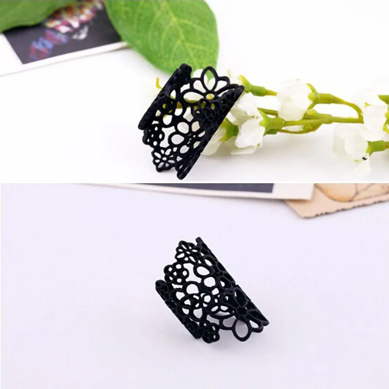 Женское Винтажное кольцо с цветком регулируемое вечерние кольца для подарка