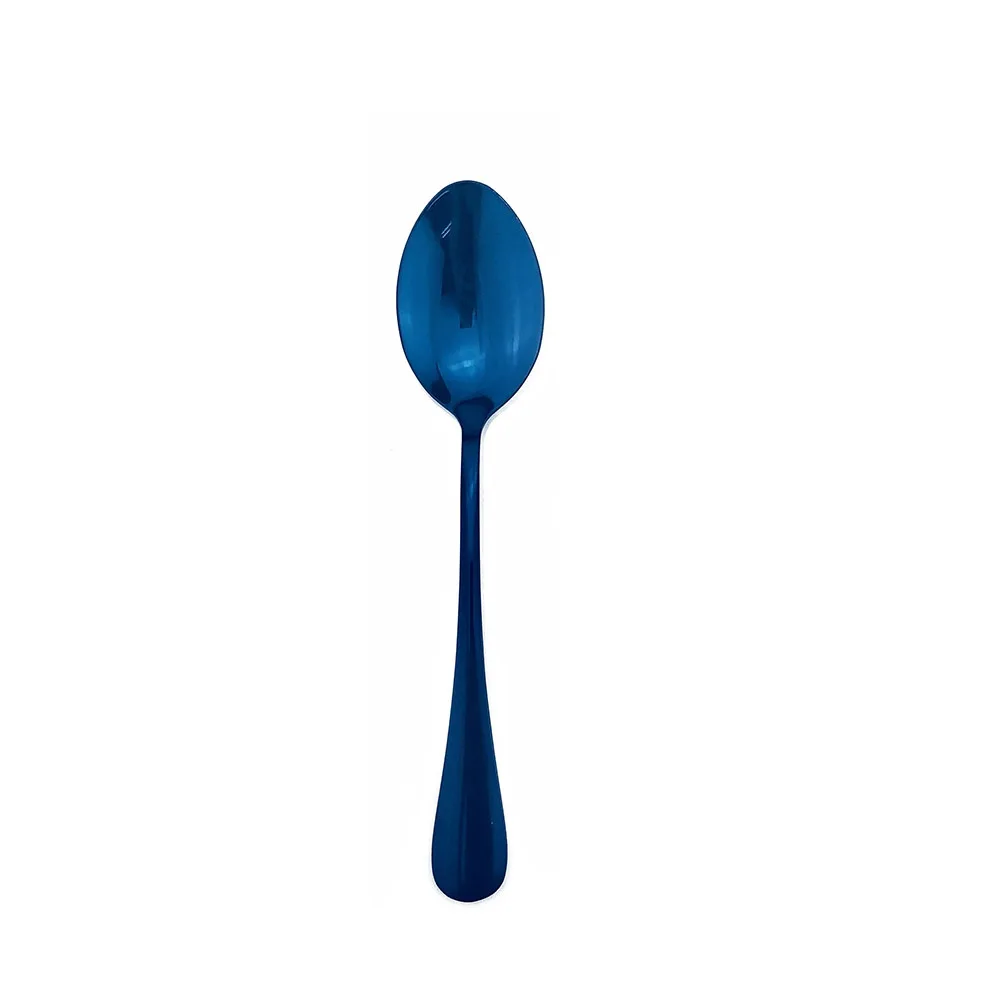 Dinner Spoon Зеркальный блестящий синий 18/10 металлический набор столовых приборов из нержавеющей стали набор посуды вилка и стейк-нож чайная ложка набор посуды - Цвет: Dinner Spoon