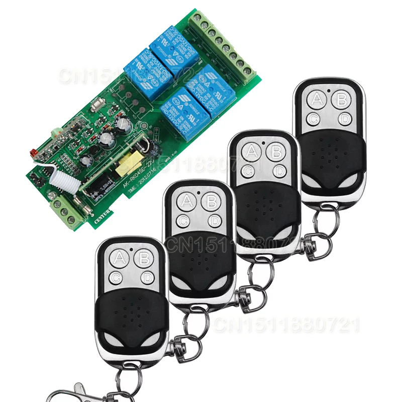 Умный дом 85v ~ 250V 110V 220V 4CH RF беспроводной пульт дистанционного управления реле