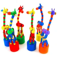 dancing toddler children learning toys wooden animal giraffe baby kids developmental toy support drop shipping