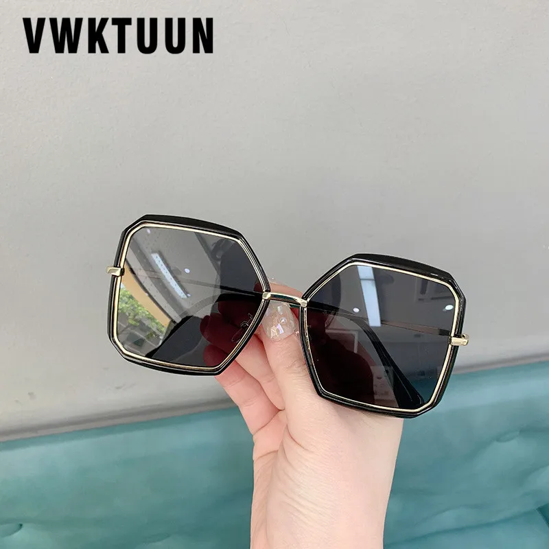 

VWKTUUN Butterfly Sunglasses Women Fashion Square Oversized Glasses Irregular Shades UV400 Big Male Points Sport Driving Eyewear