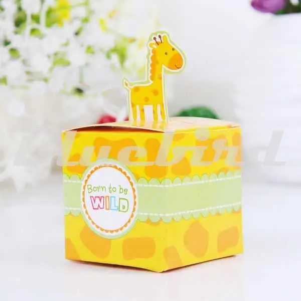 Giraffe Маленький арахисовый слон, коробка для детского душа(набор из 12 - Цвет: Giraffe