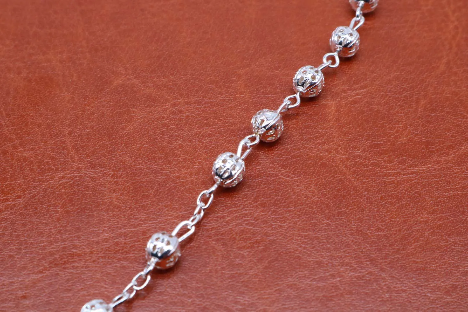 6 мм полые шарики Гальваническое серебряное масло Религиозные ювелирные изделия