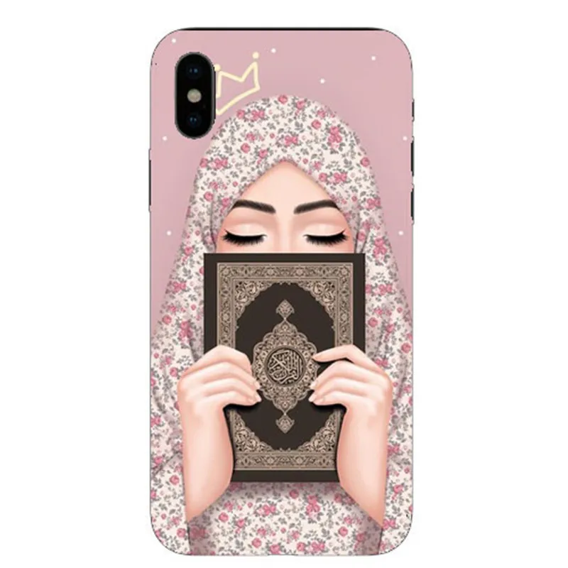 Islamico Muculmano Gril/Olhos De Luxo caixa ли телефон de Мягкий ТПУ macio для iphone 7 8 Plus X 11 12Pro Макс XR