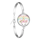 Подарки на день рождения Единорог браслеты с изображением лошади животных 18 мм купол Кабошон Шарм ювелирные изделия для мужчин и женщин для девочек и мальчиков, унисекс, подарок, оптовая продажа