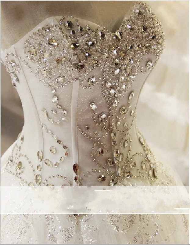 

Vestido de novia 2018 Vintage luxurious Beading Wedding Dress Lace Bridal Gown