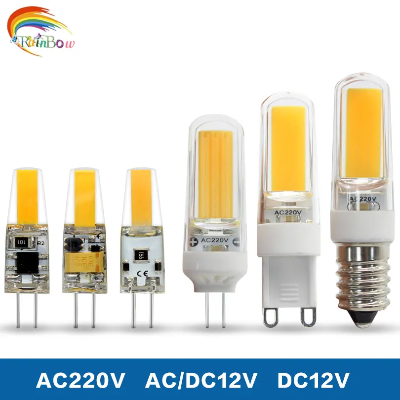 10 шт. светодиодный G4 G9 лампы AC/DC затемнения 12 V 220 6 Вт 9 COB SMD светодиодные