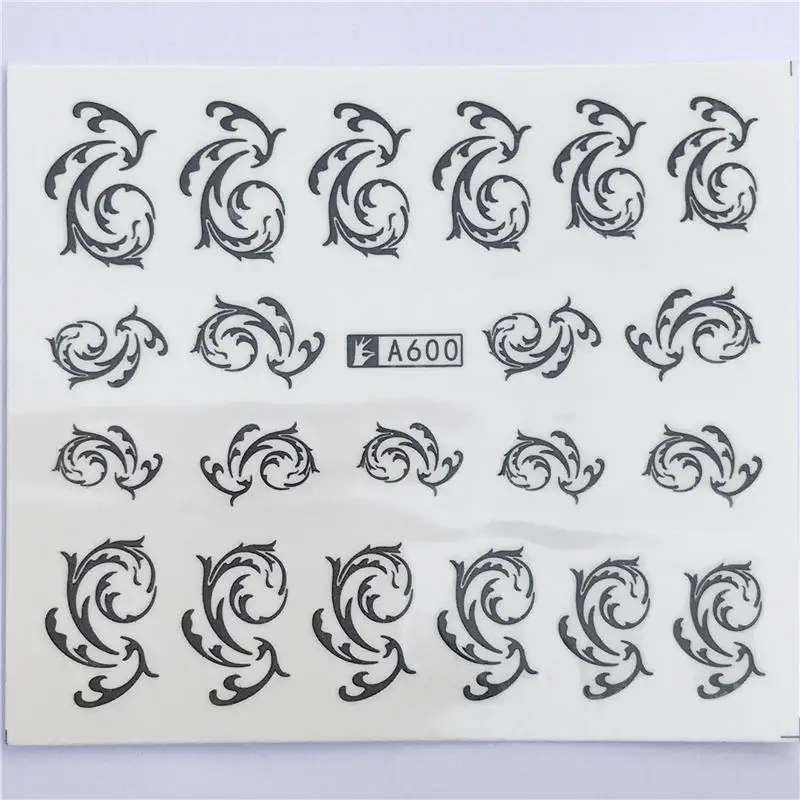 FWC 1 Sheet Nail Sticker Flower Decal Animal Flamingo Deer Butterfly Nail Art Water Transfer Slider Foils Decoration