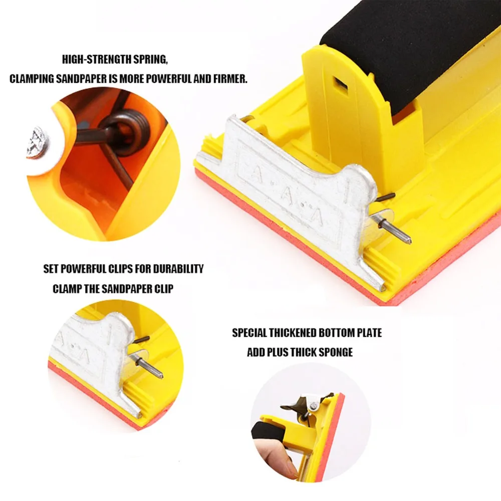 

MAXMAX Hand-held plastic shelf polishing tool home improvement grinding wall special sand frame flat sanding paper holder