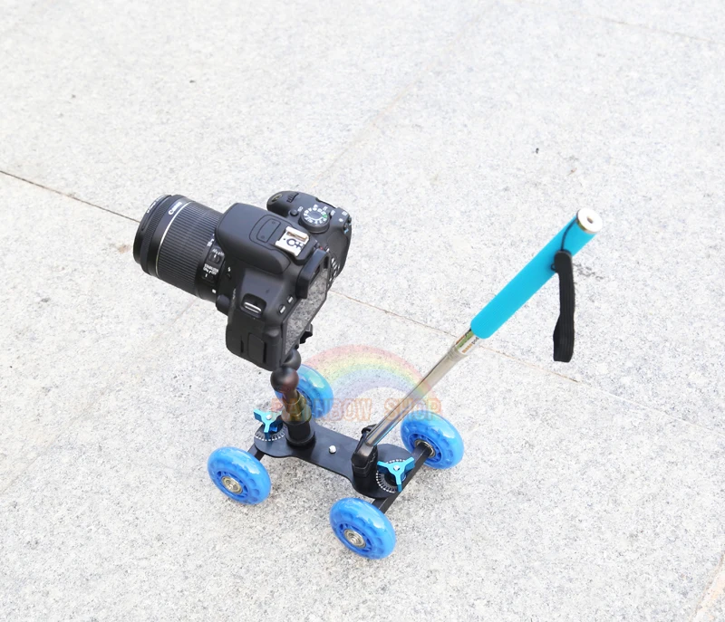 3 в 1 Настольная Фотография тележка+ 7 дюймов Волшебная рукоятка+ ручной рычаг монопод DSLR Rig камера фильм Комплект D7100 750D 70D аксессуары