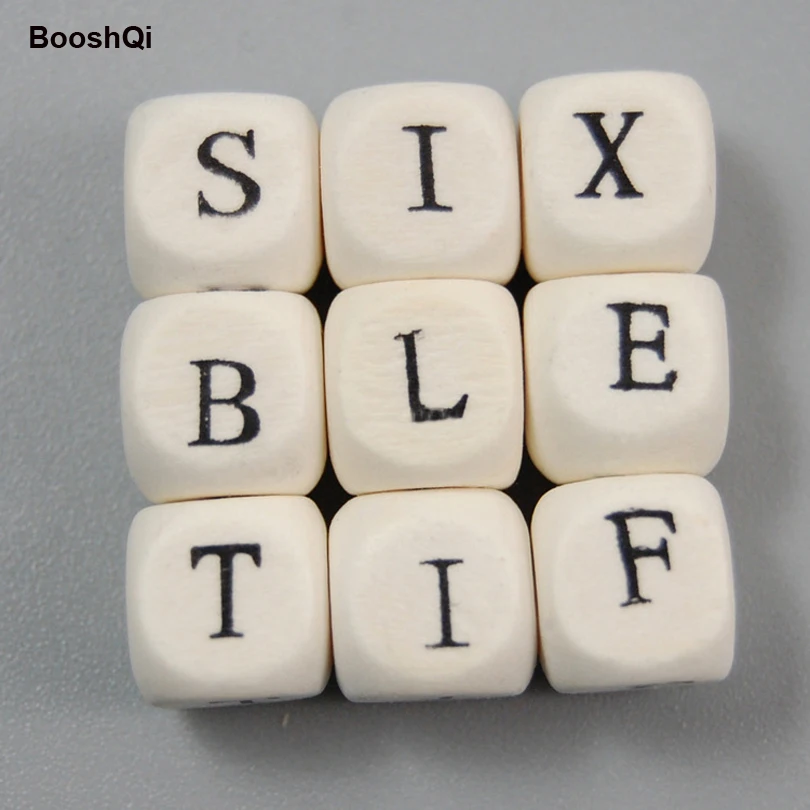 100 шт деревянные буквы бусины для имени на зажимы для соски-пустышки 10 мм прорезывания зубов алфавит для малышей DIY браслет Цепочки и ожерелья дропшиппинг