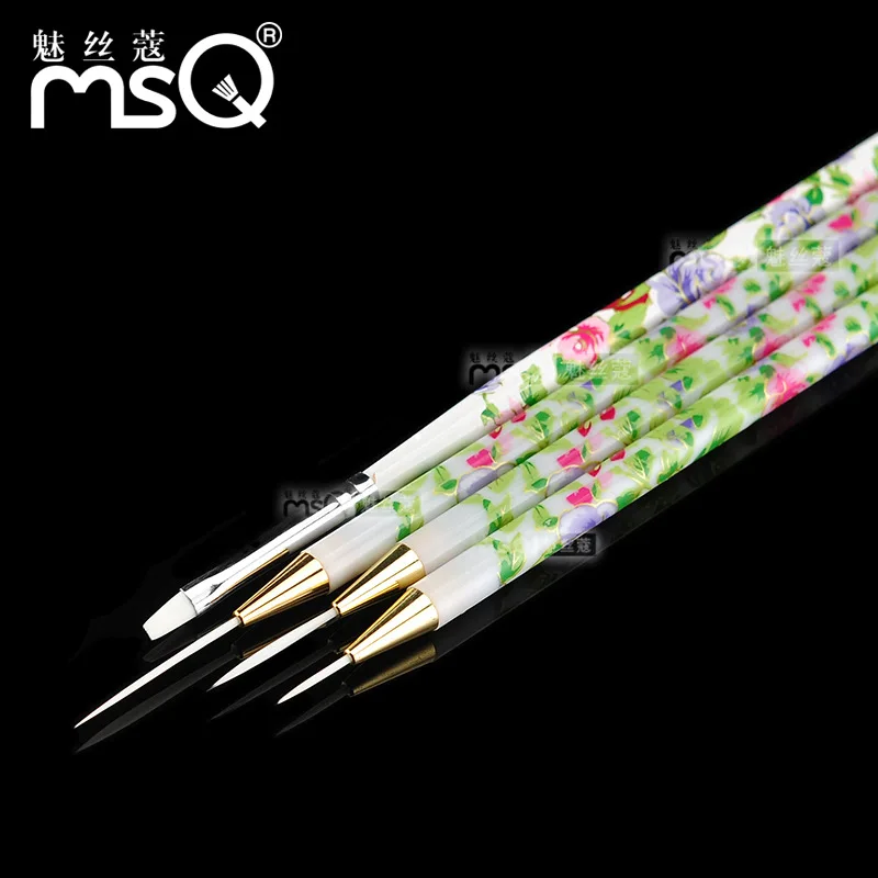 Flower Prints 4 Pcs Dotting Tools Set Women's Fashion Acrylic Draw Pencils Nail Pen Brush Care Kits Art For Beauty Selling | Красота и