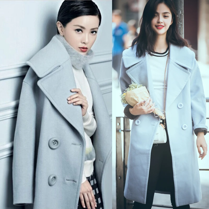 

UK Фирменная Новинка Мода 2020 на весну и зиму Макси длинное пальто Для женщин светильник Синий Бирюзовый пальто манто casaco Femme