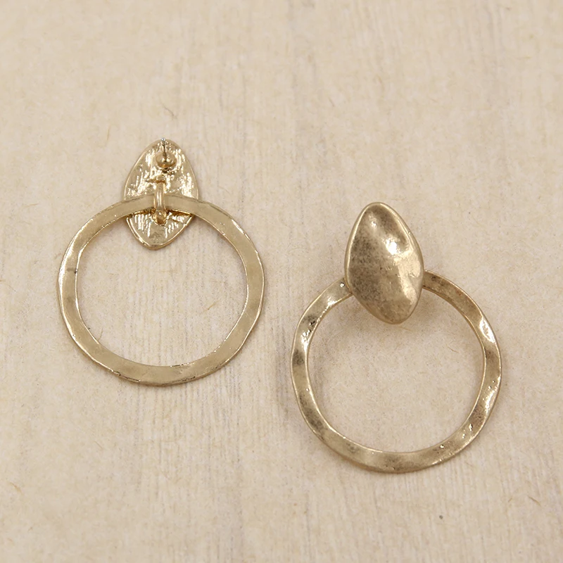 Женские круглые серьги ручной работы золотого цвета этнические винтажные