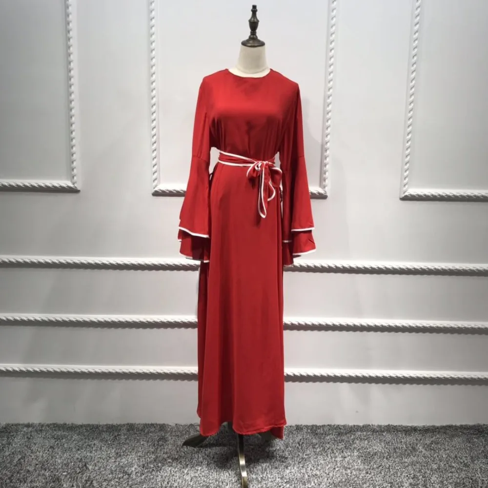 2021 мусульманский абайя хиджаб для женщин рукав фонарик Вечерние вечернее платье