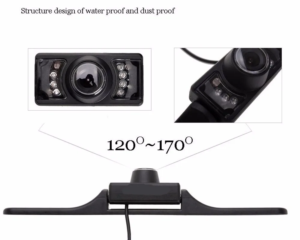 7 &quotЖК дисплей зеркало Мониторы + Беспроводной автомобиля обратный заднего вида