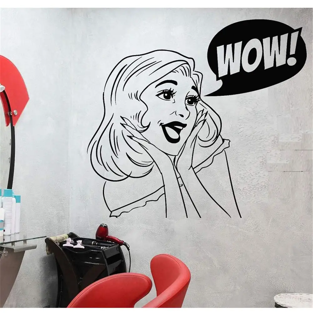 Наклейка на стену Цитата забавные обои съемные виниловые наклейки Wow салон
