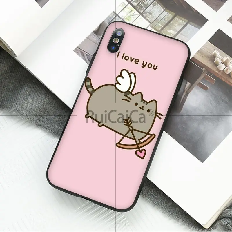 A6 Ruicaica каваи молан мультфильм аниме собака кошка черный ТПУ чехол для телефона iPhone 8 7 6 6S Plus 5 5S SE XR X XS MAX Coque Shell - Цвет: A6
