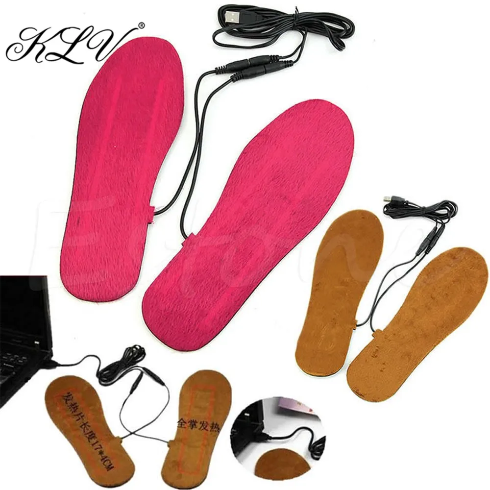 KLV больше цветов USB электрические Подогреваемые стельки для обуви|heated insoles|heated