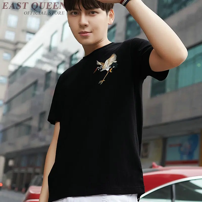 Мужская футболка с красным краном и вышивкой летняя 2019|Мужские футболки| |