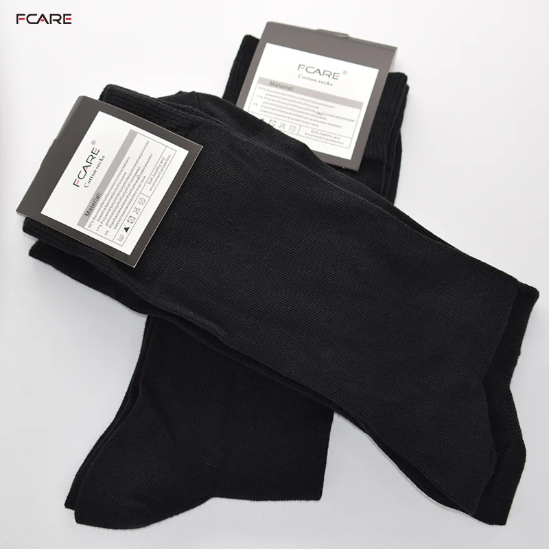 Fcare/10 шт. = 5 пар длинные черные носки из чесаного хлопка деловые calze uomo lunghe chaussette homme