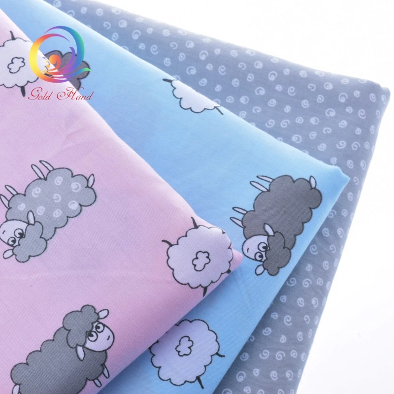 Саржевая хлопчатобумажная ткань Haisen с мультипликационным принтом для