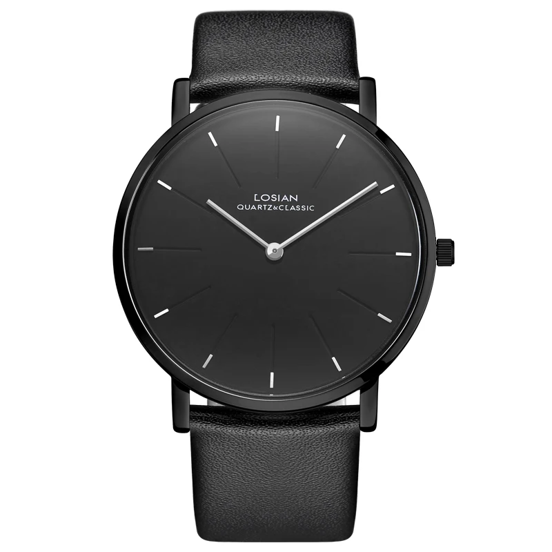 Black Black Skin Herren uhren horloge мужские часы erkek saat relojes de hombre Топ marca de lujo мужские роскошные брендовые черные часы мужские водонепроницаемые - Цвет: Black Black Skin