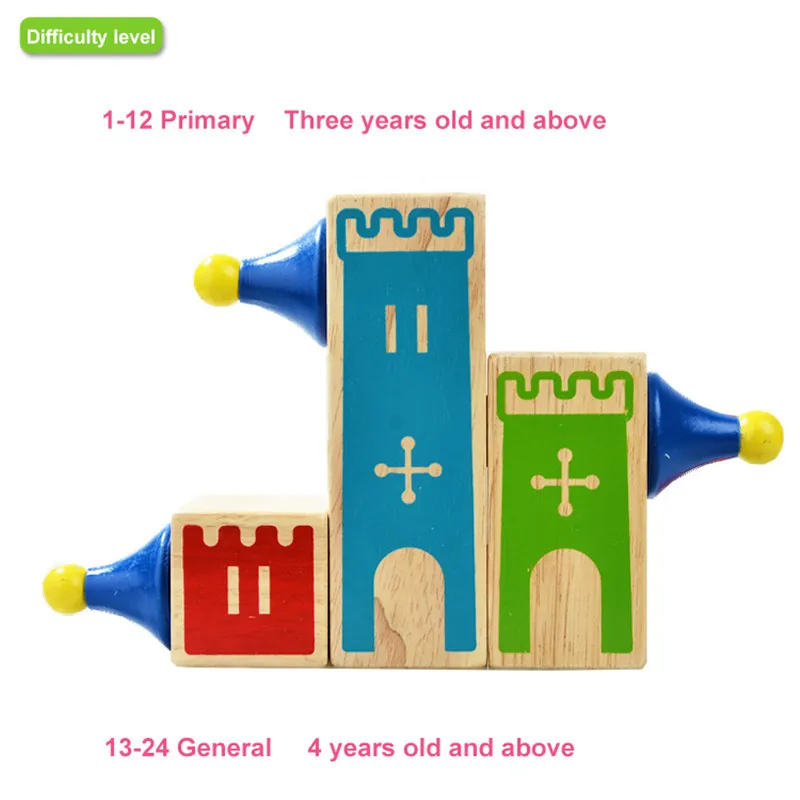 Деревянный конструктор Logix в виде замка 48 вызовов интеллектуальные