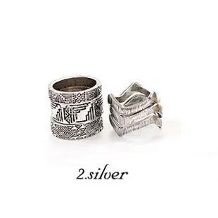 V тип Mark металлические кольца винтажные совпадающие позолоченные серебряные