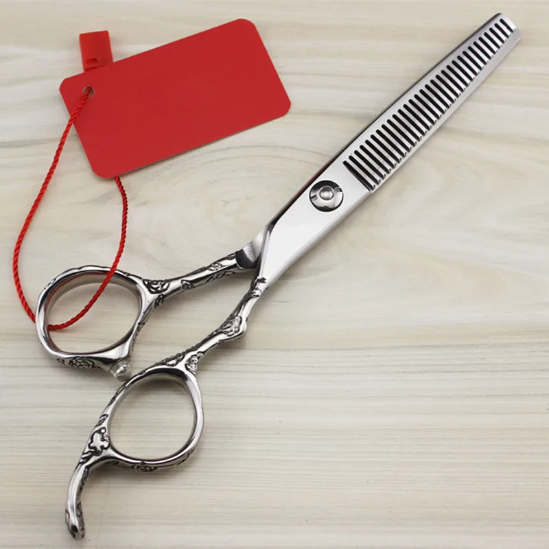 Customize professional upscale Japan 440c Plum handle 6 inch hair scissors cutting barber Thinning shears hairdressing | Красота и