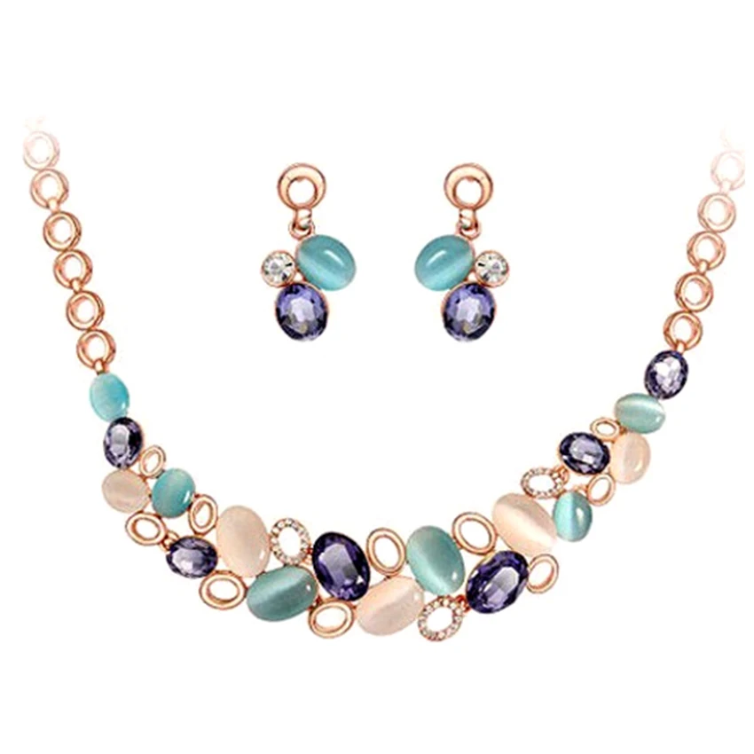 Meetcute Новые Элегантные Красочные кошачьи глаза камень короткий Чокер Ожерелье 1