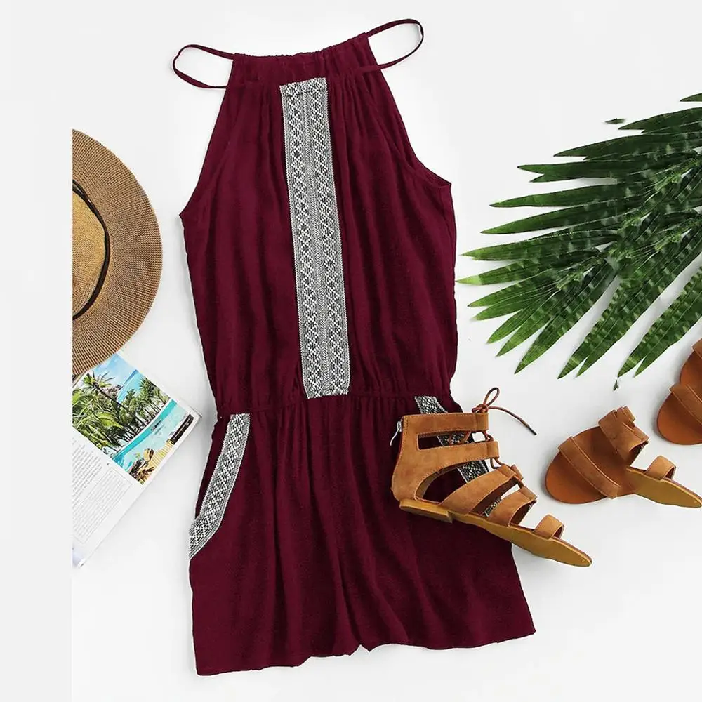 Женское боди женская одежда 2019 Женская Повседневная вышитая лента