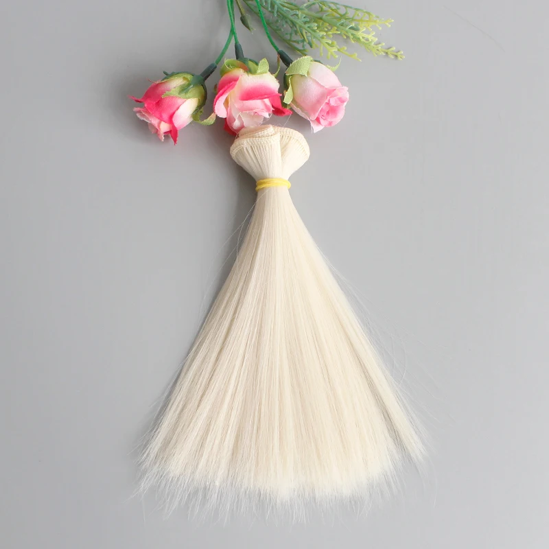 Fanyi 15 см* 100 см длинные прямые высокотемпературные волокна BJD SD парики DIY Волосы для кукол