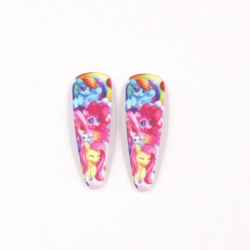 Лаванда Комплект из 2 предметов, граффити из мультфильма My Little Horse платье принцессы с принтом «София», «Эльза», «Анна» заколка для волос Детская волос аксессуары-заколки для волос для девочек; повязка на голову вечерние подарок - Цвет: Лаванда