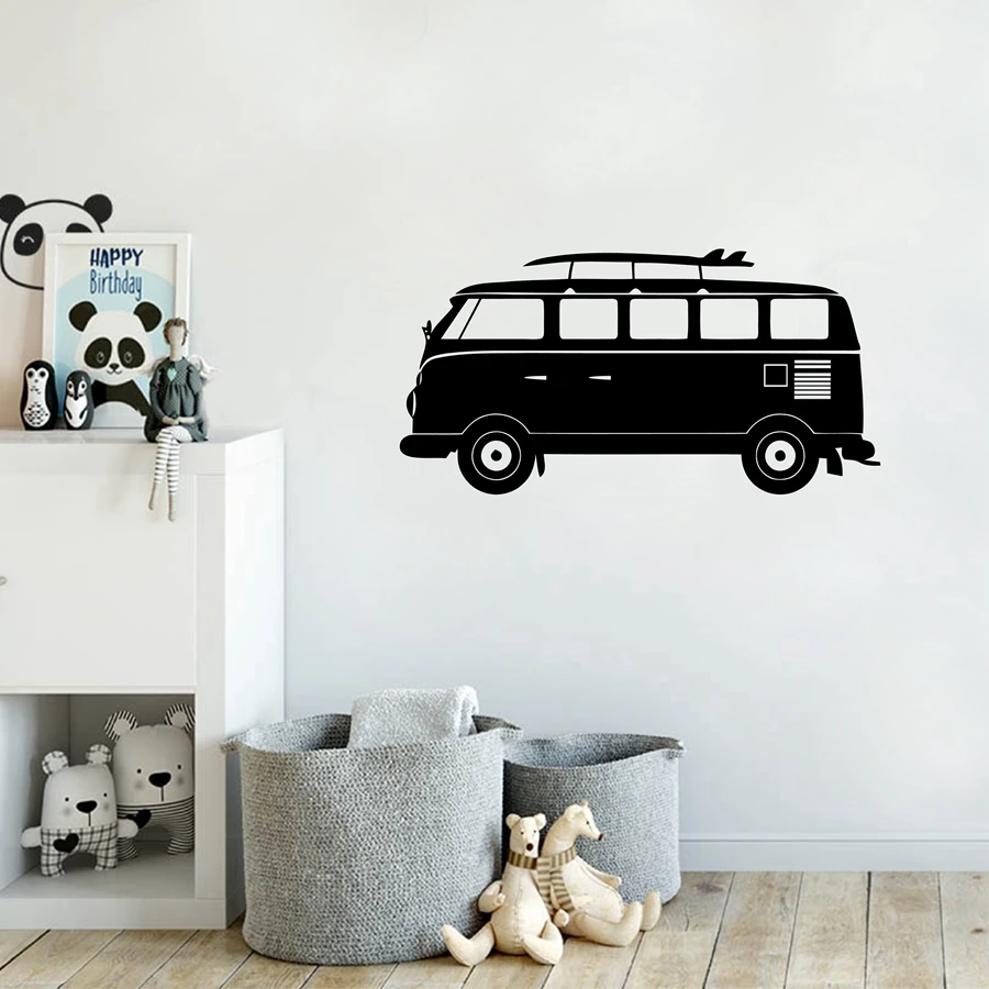 Виниловая наклейка на стену с изображением Фольксваген кемпера фургона|wall decor|decal