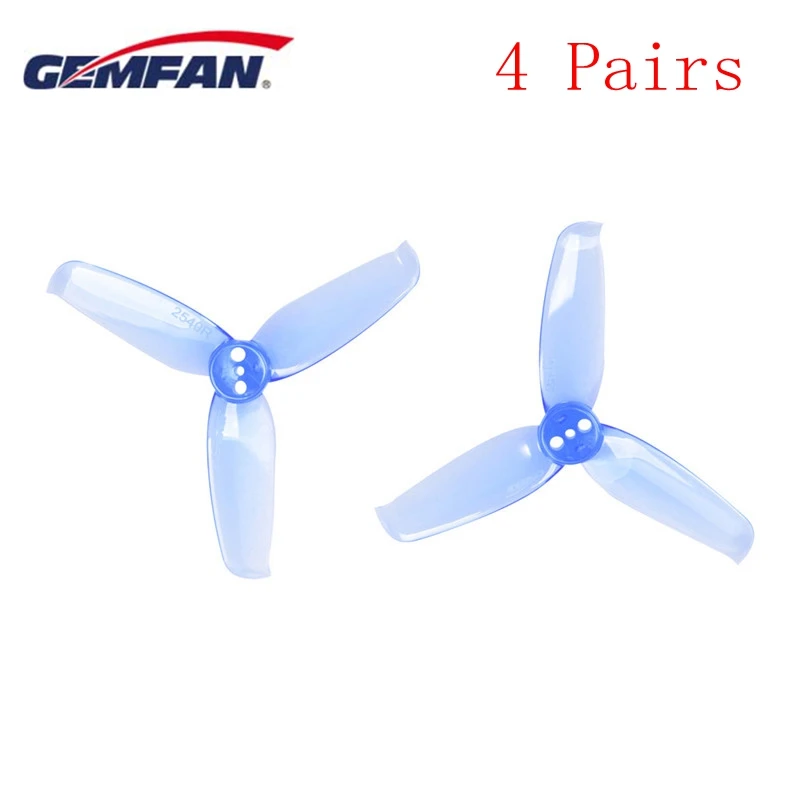 4 пары Gemfan Flash 2540 2 5x4 5 дюймов 3 Лопасти пропеллер реквизит w/1 мм монтажное отверстие