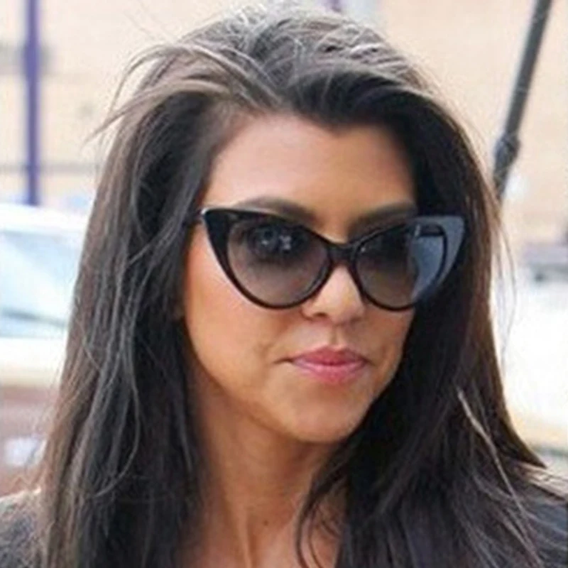 2018 брендовые дизайнерские женские солнцезащитные очки кошачий глаз Винтажные