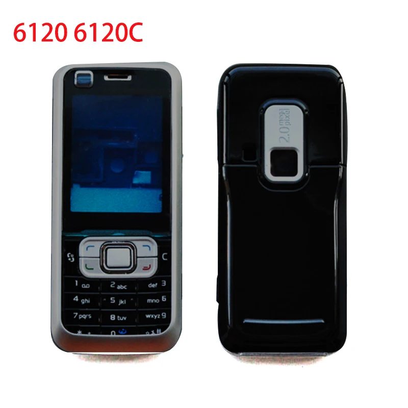 Battery Cover For Nokia 6120 6120C Full Housing Front Frame+Middle Frame+Back Cover+Keypad+Flash Light