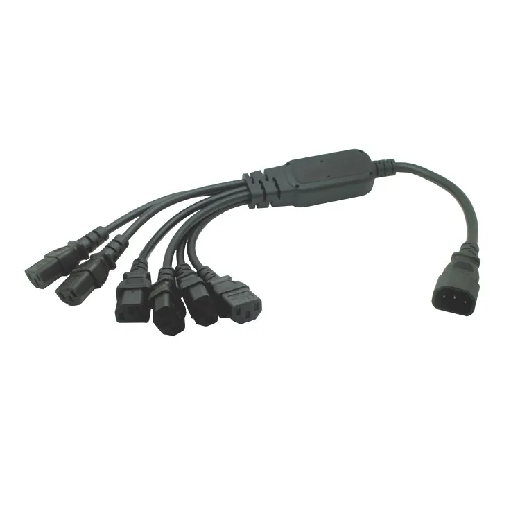 Штепсельная Вилка IEC 320 C14 для 6XC13 гнездовой сплиттер типа Y 6 x C13 250 В/10 А |splitter power